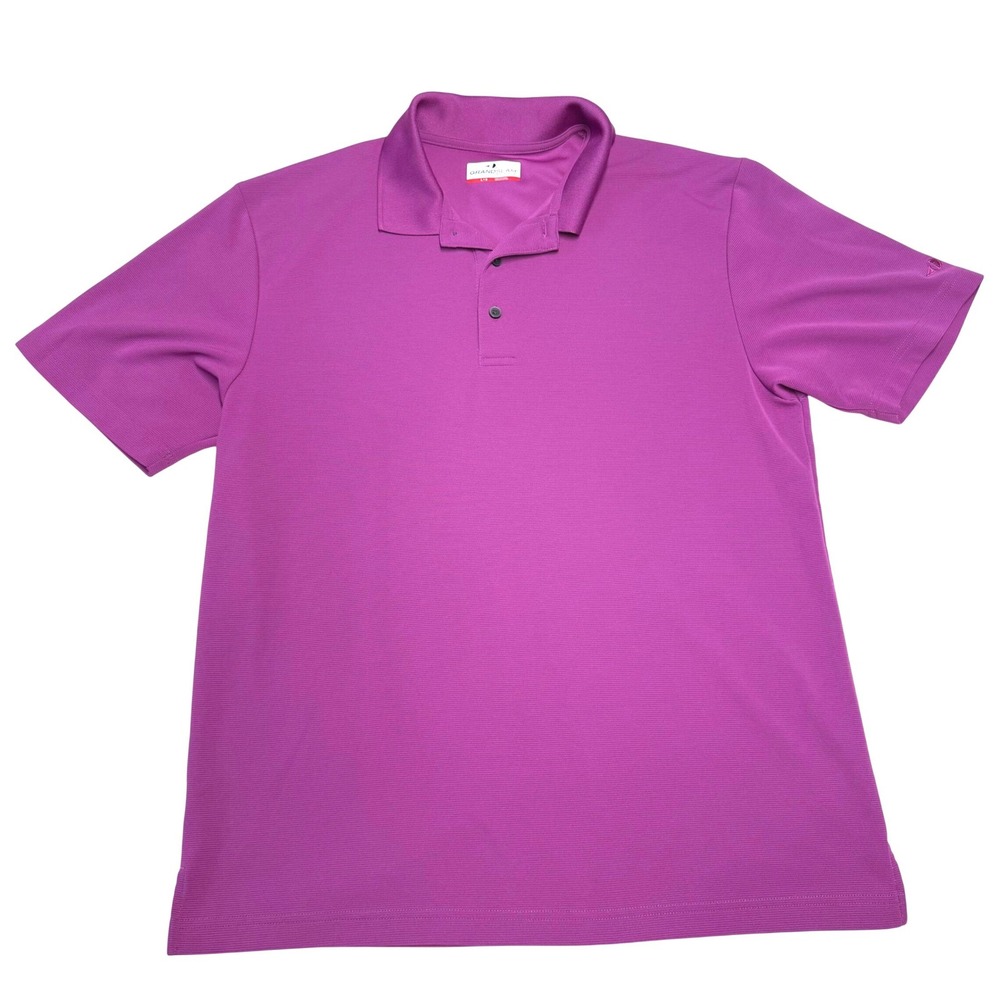 Grand‎ Slam Performance Mens Purple Short Sleeve Golf Tennis Polo Shirt Large